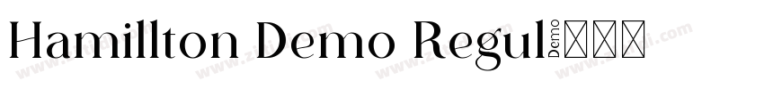 Hamillton Demo Regul字体转换